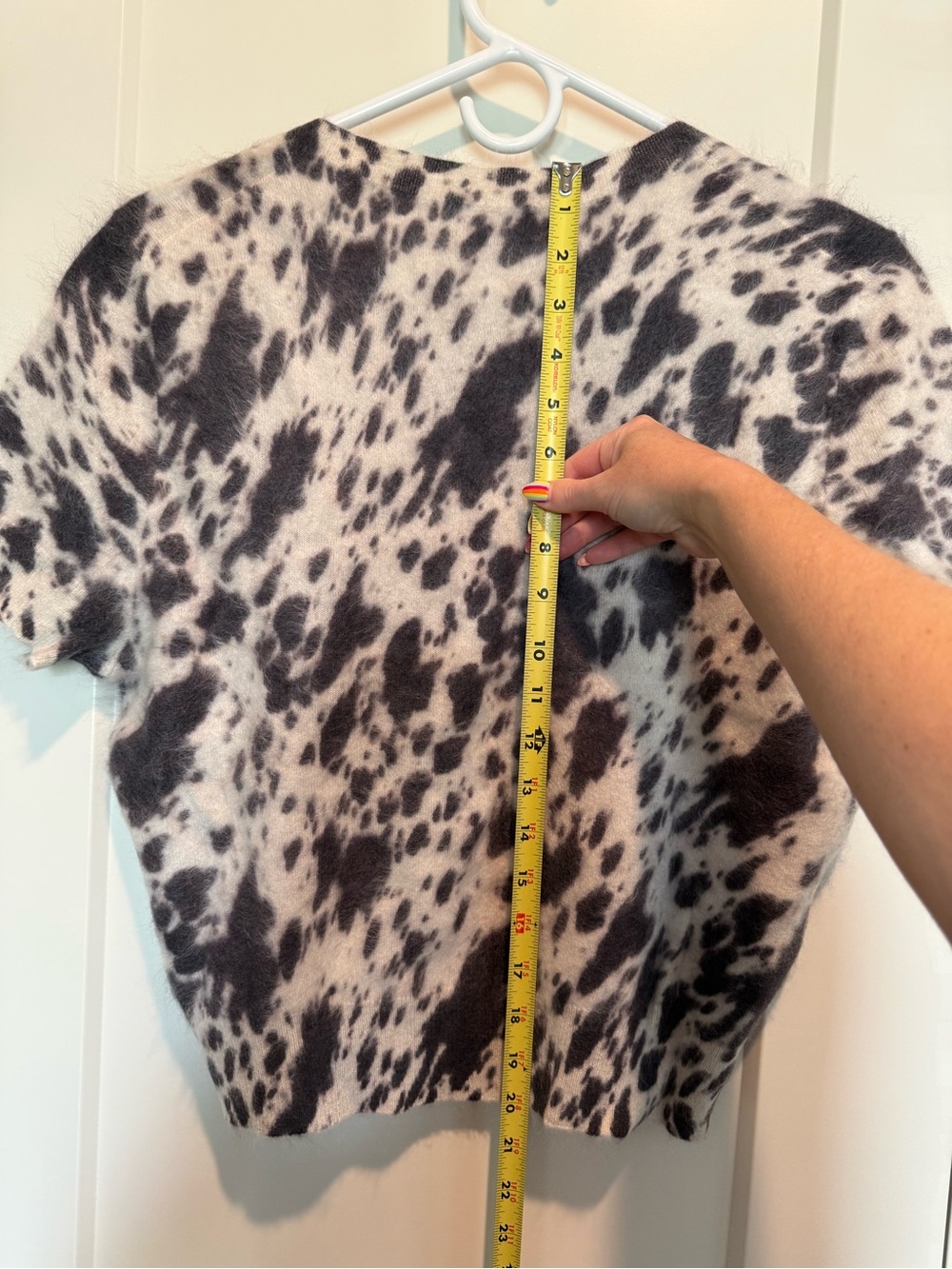 NWT J.Crew Brushed Cashmere T-Shirt in Cow Print - Picture 8 of 11